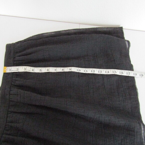 Reiss Skirt 8 Black Ribbed Mini Pleated Goth Dark Coquette Girl Grunge Feminine - Picture 13 of 13